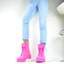 Elegante Punk-Gothic Damenstiefel – Klassische Plateau-Biker-Boots mit Blockabsatz